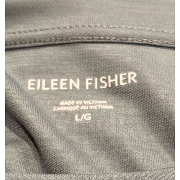 Eileen Fisher Tencel Short Sleeve T Shirt in Blue/Green NWT Size Large - Picture 3 of 7